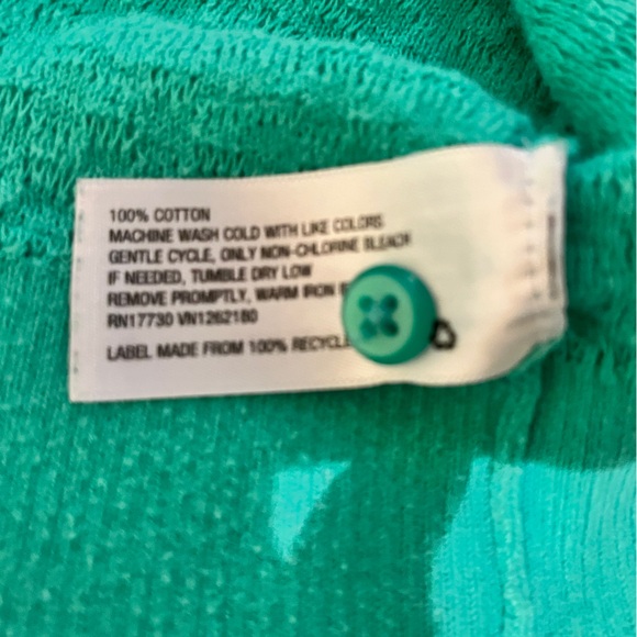 Merona Kelly Green Lightweight Cardigan with 3/4 sleeves, Size M - Picture 14 of 14